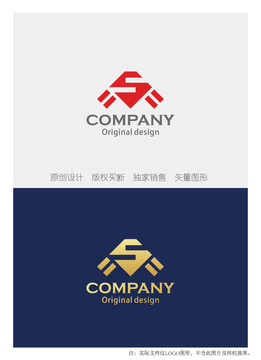 MS字母组合logo设计