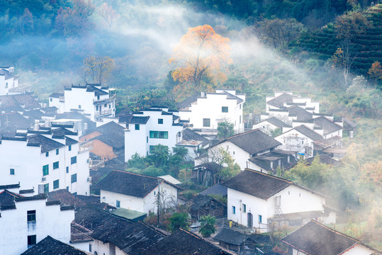 江西婺源石城程村的清晨