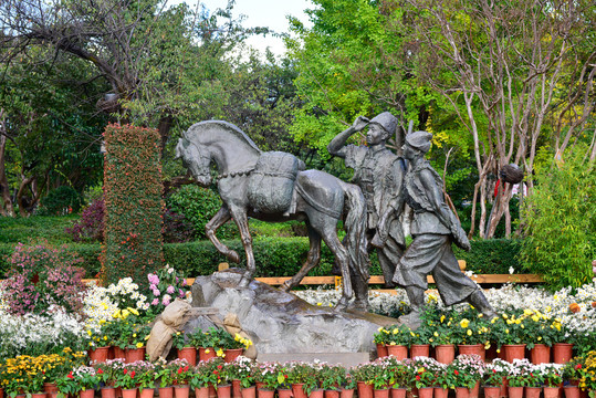 马帮雕塑