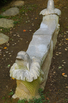 长沙橘子洲园林海豚雕塑椅子