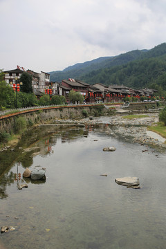 青木川羌族古镇小河