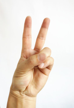 手语数字2