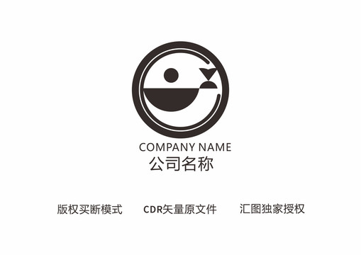 幼稚可爱小鸭子LOGO标致设计