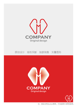 HM字母组合logo设计