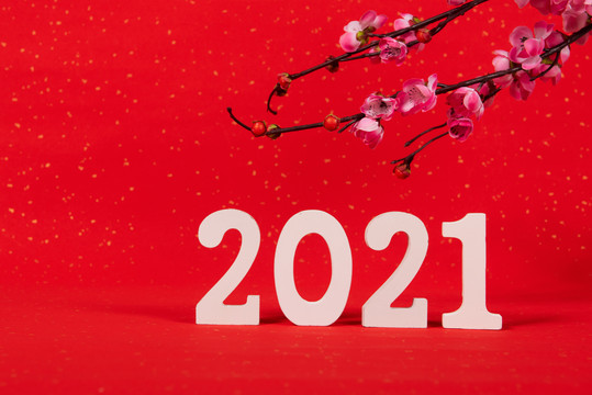 2021新年春节红色背景