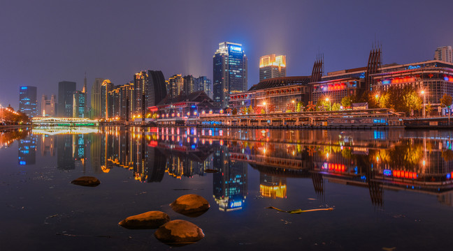 天津海河夜景