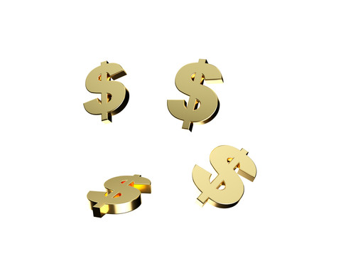 3D货币符号