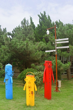 青岛雕塑园井头人物造型