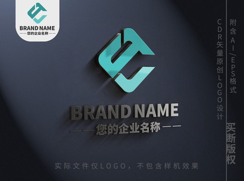 蓝色正方形字母Tlogo标志