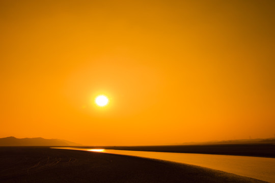 鄱阳湖夕阳