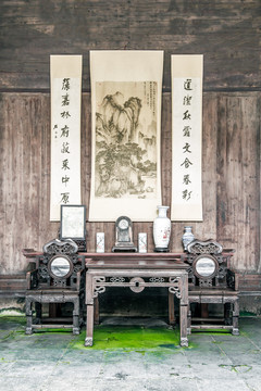 徽派建筑中式厅堂