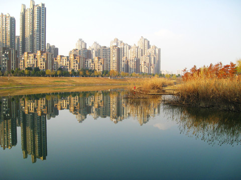 冬季慈湖河美景