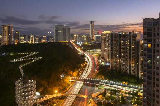 厦门山海健康步道夜景