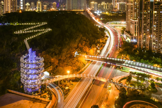 厦门山海健康步道夜景