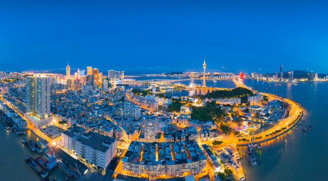 澳门海湾夜景