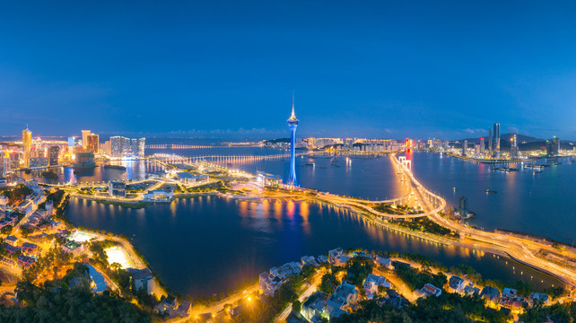 澳门海湾夜景