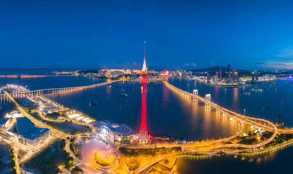 澳门海湾夜景