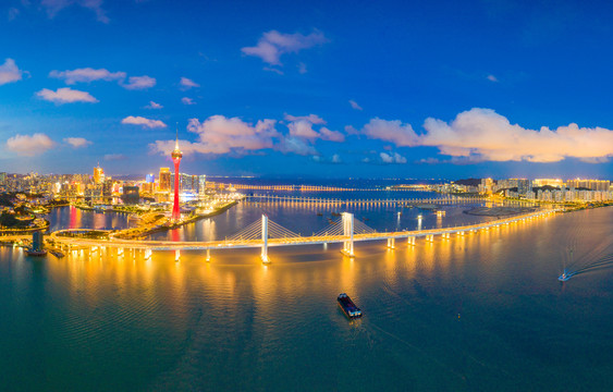 澳门海湾夜景