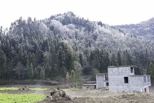 山村雪景