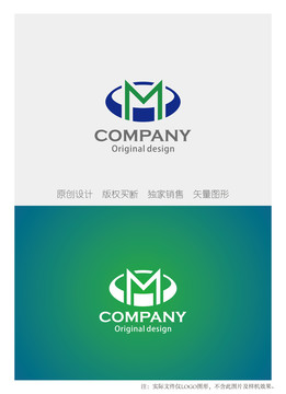 M字母logo设计