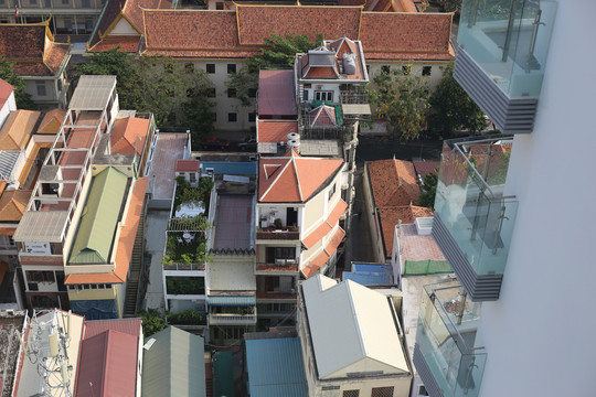 柬埔寨建筑外观俯视