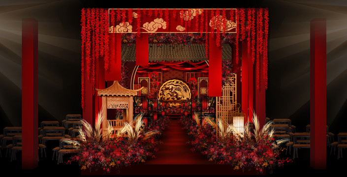 中式龙凤主题婚礼
