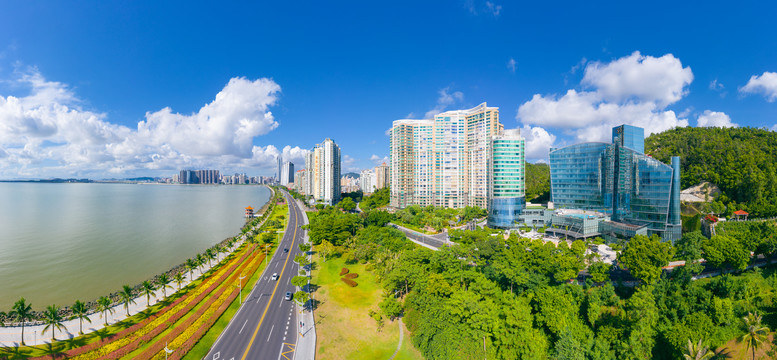 广东珠海香洲区城市风光