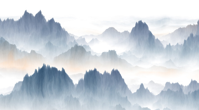 新中式山水壁画