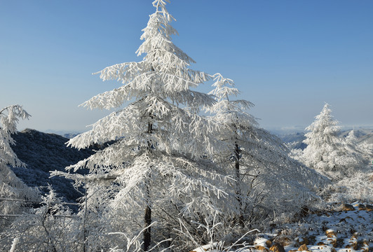 五峰独岭雪景