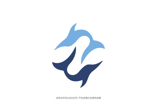 海豚Zlogo商标字体字母标志