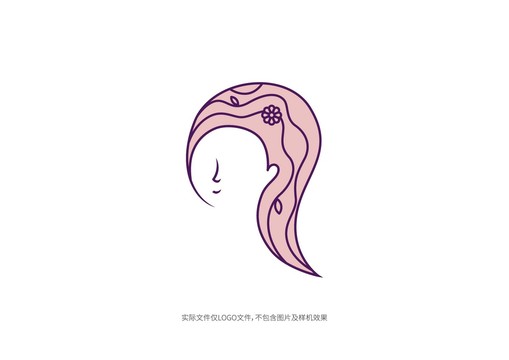 女人Plogo商标字体字母标志