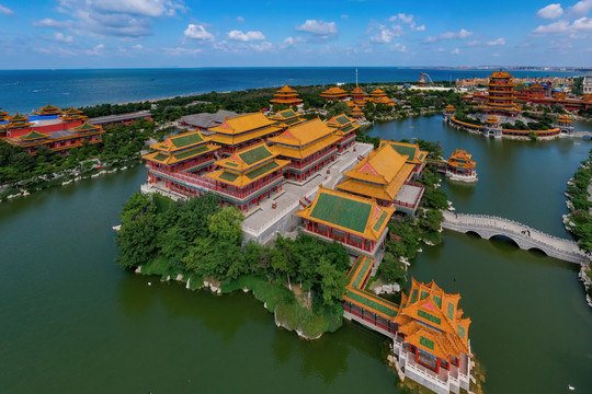 蓬莱旅游景区航拍