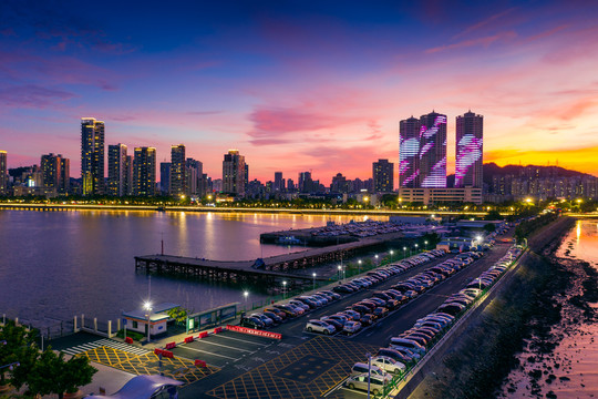 珠海市香洲港夜景