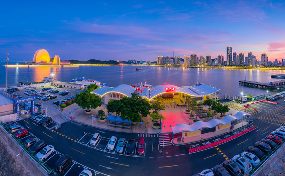 珠海市香洲港夜景