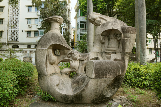 惠州市城市公园人物石雕