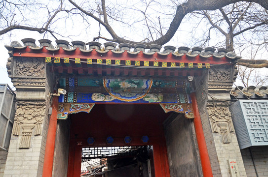 北京胡同老宅院门楼