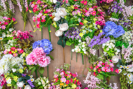 鲜花背景墙