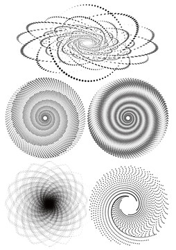 矢量波点螺旋图案效果背景素材