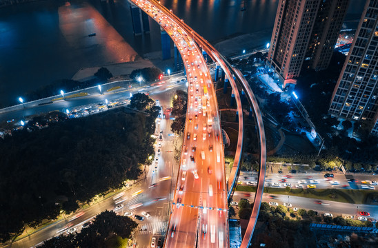 重庆城市桥梁夜景风光