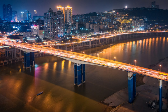 重庆城市桥梁夜景风光