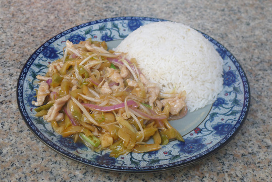 肉丝榨菜饭