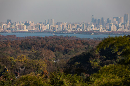 杭州西湖全景俯瞰