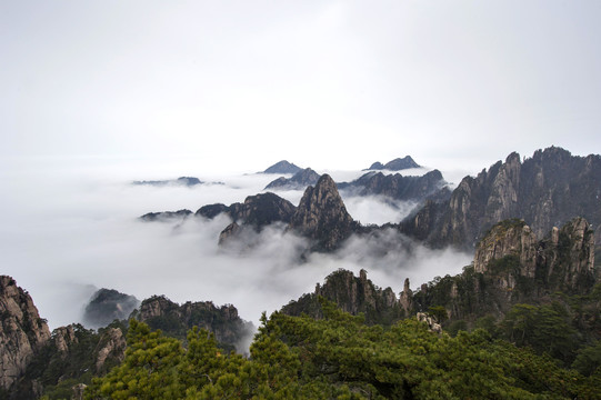 黄山冬景