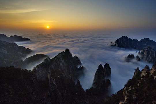 黄山冬景