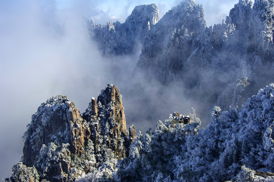 黄山冬景