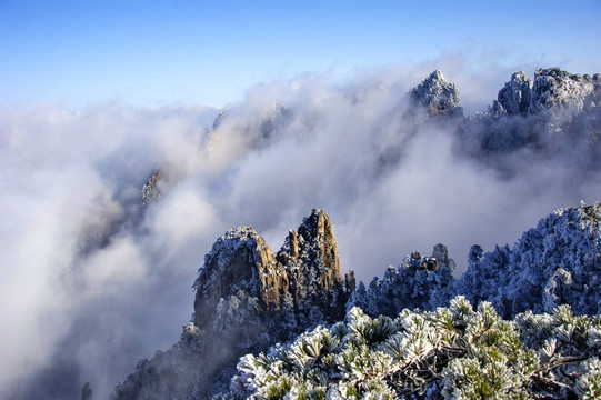 黄山冬景