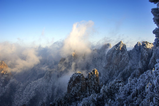 黄山冬景