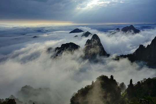 黄山冬景