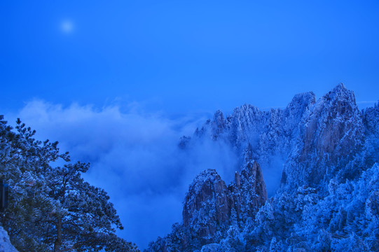 黄山冬景