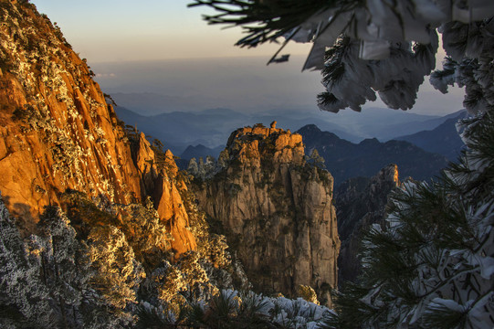 黄山冬景